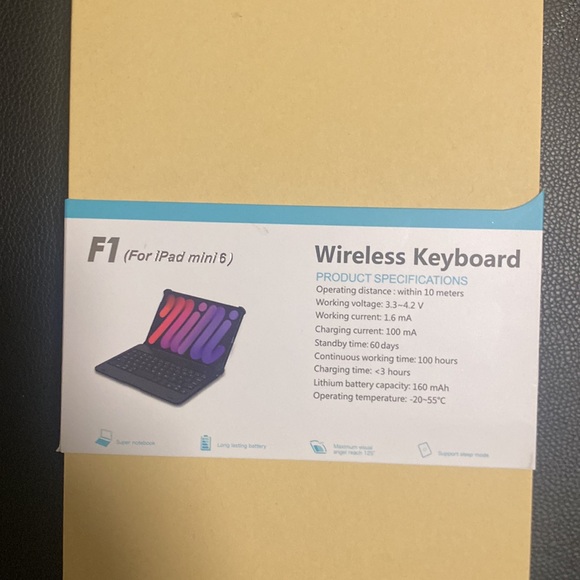 Keyboard Case for iPad Mini 7 (2024) & Mini 6 (2021) Wireless Case with Keyboard - Picture 6 of 6